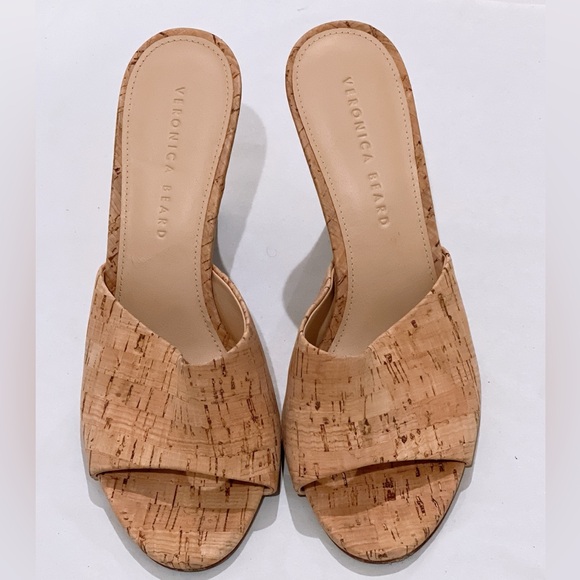 Veronica Beard Women's Dali Wedge Slide Cork Sandals size 8.5 - Picture 2 of 12